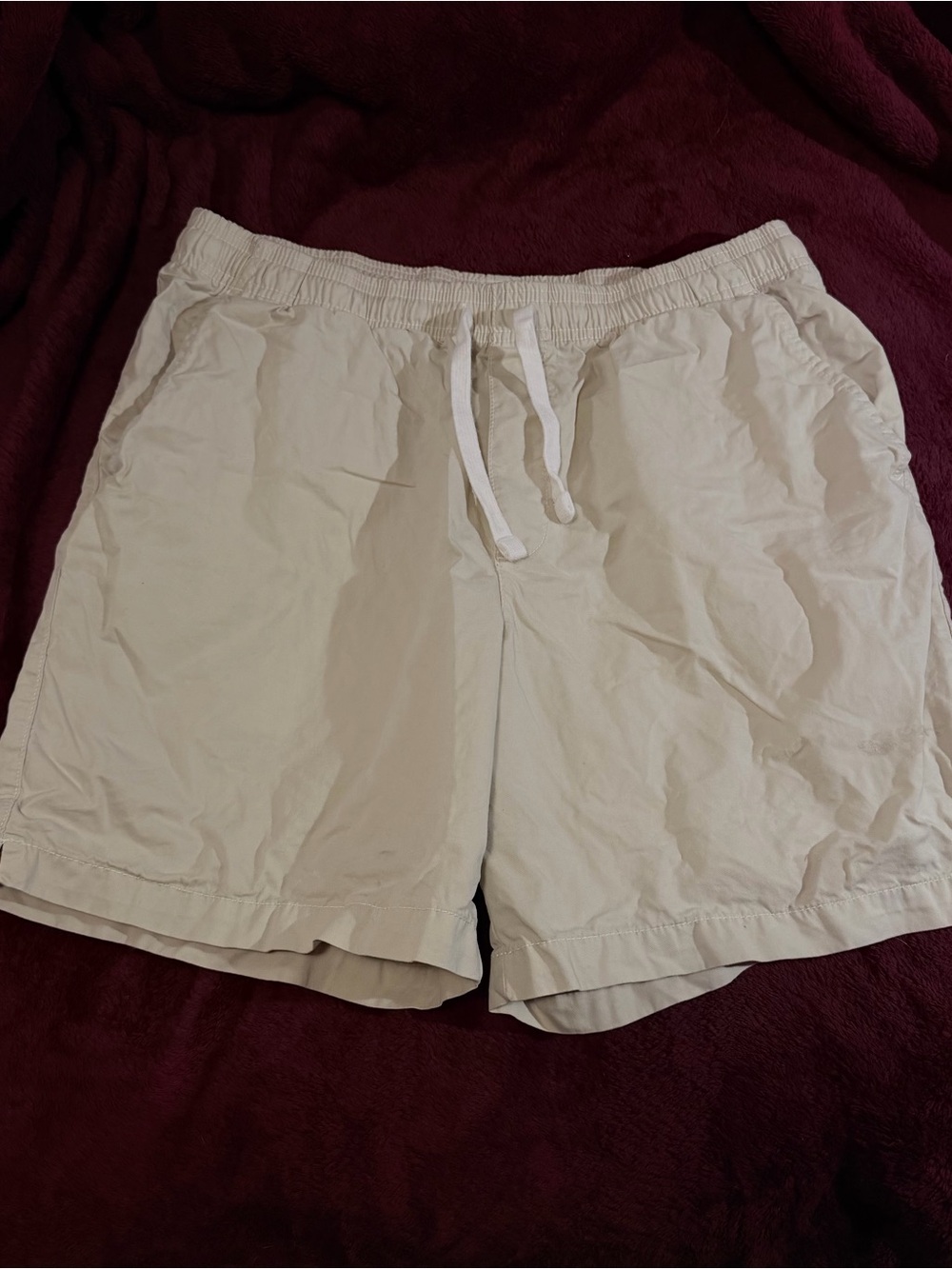 Goodfellow & Co Cream Drawstring Shorts